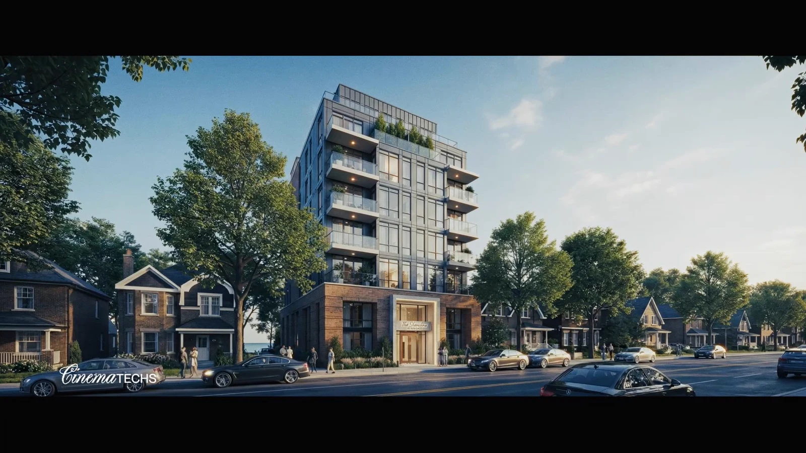 A cinematic key frame of The Shoreline — composition, lighting, and grade applied to architecture.
